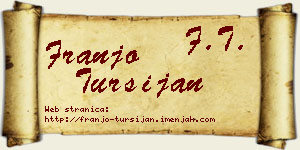 Franjo Turšijan vizit kartica